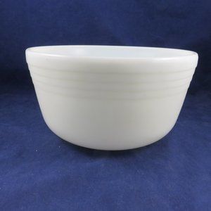 VINTAGE PYREX MIXING BOWL, WHITE GLASS, FITS MANY STAND MIXERS